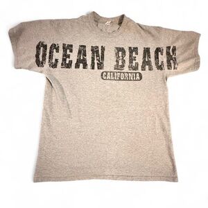 Gray Ocean Beach California Men's T-Shirt